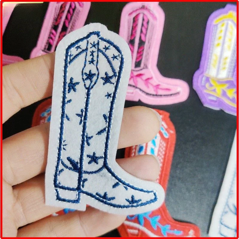 Boot Strijken Patch Embleem Kleding Jas Hoed Accessoires Badge Sticker Geborduurde Zon Cowboy Borduren Opstrijkpatches: Dull