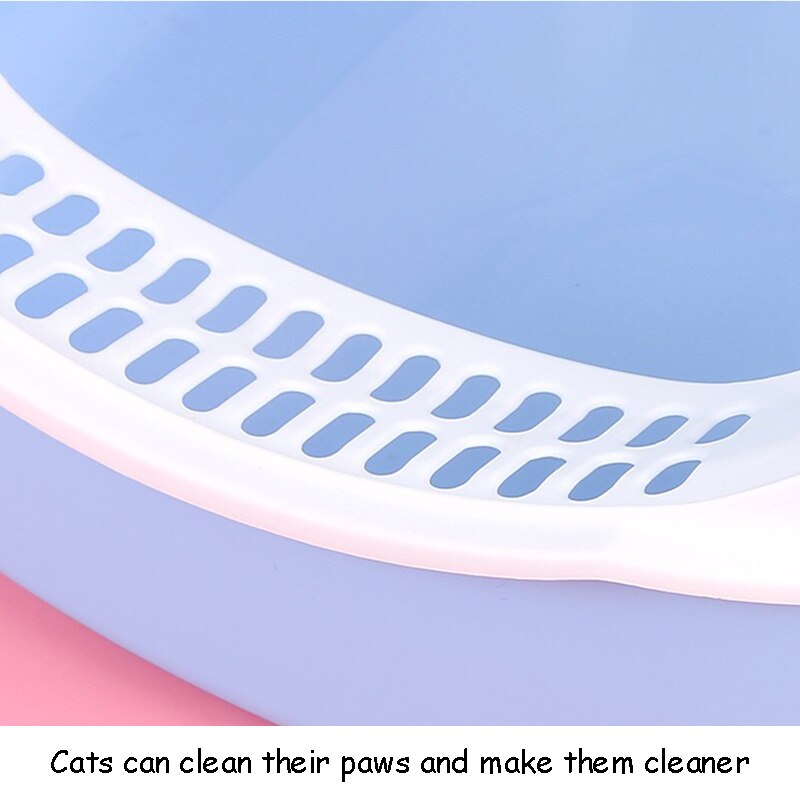 Fully Enclosed Cat Litter Box Toilet Pets Folding Training Tray For Small Animal Removable Washable Multifunctional