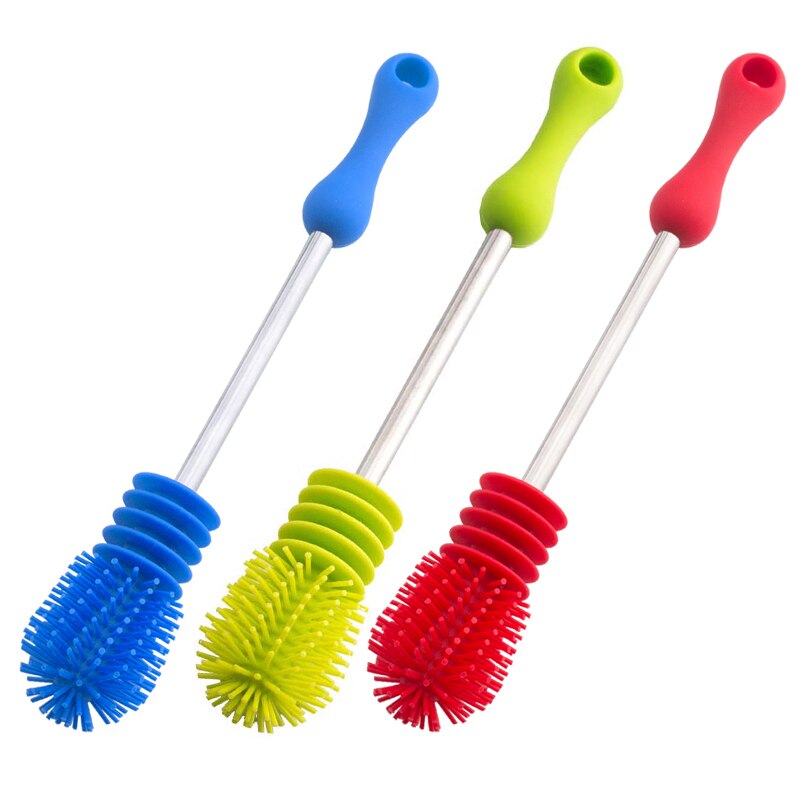 Cepillo para botellas de bebé, herramienta de limpieza de silicona para fregar botellas, único, Limpiador de cocina, 1 unidad