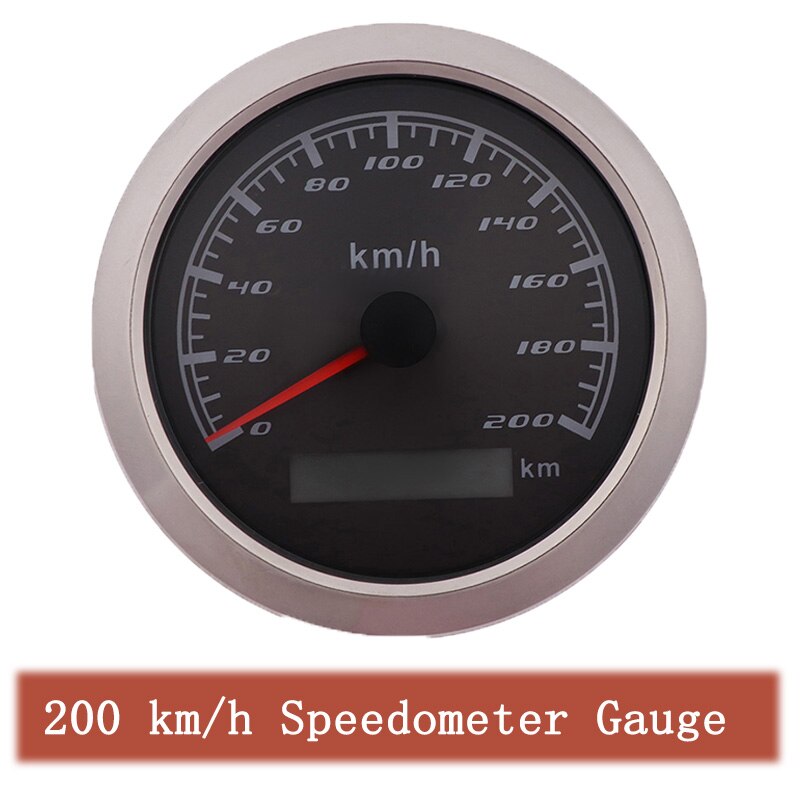 200 km/h Digital Speedometer Gauge 85MM Speed Odometer Without GPS Antenna for Marine Boat Car ATV Truck 12V/24V