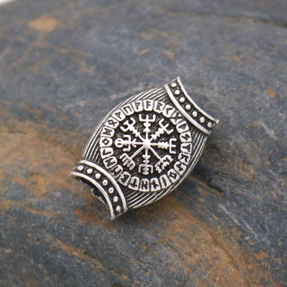 Vintage Antiek Zilver Haar Vlecht Baard Dreadlock Charms Haar Vlecht Clips Manchetten Ringen Braiders Groot Gat Kraal Haaraccessoires: NO.1