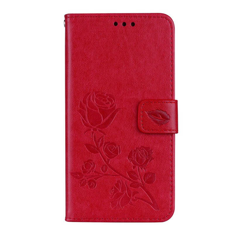 Veske til huawei  p9 lite vns -l21 vns -l31 p9 lite deksel veske coque for huawei  p9 lite lær flip veske til huawei  p9 lite: Dard rød