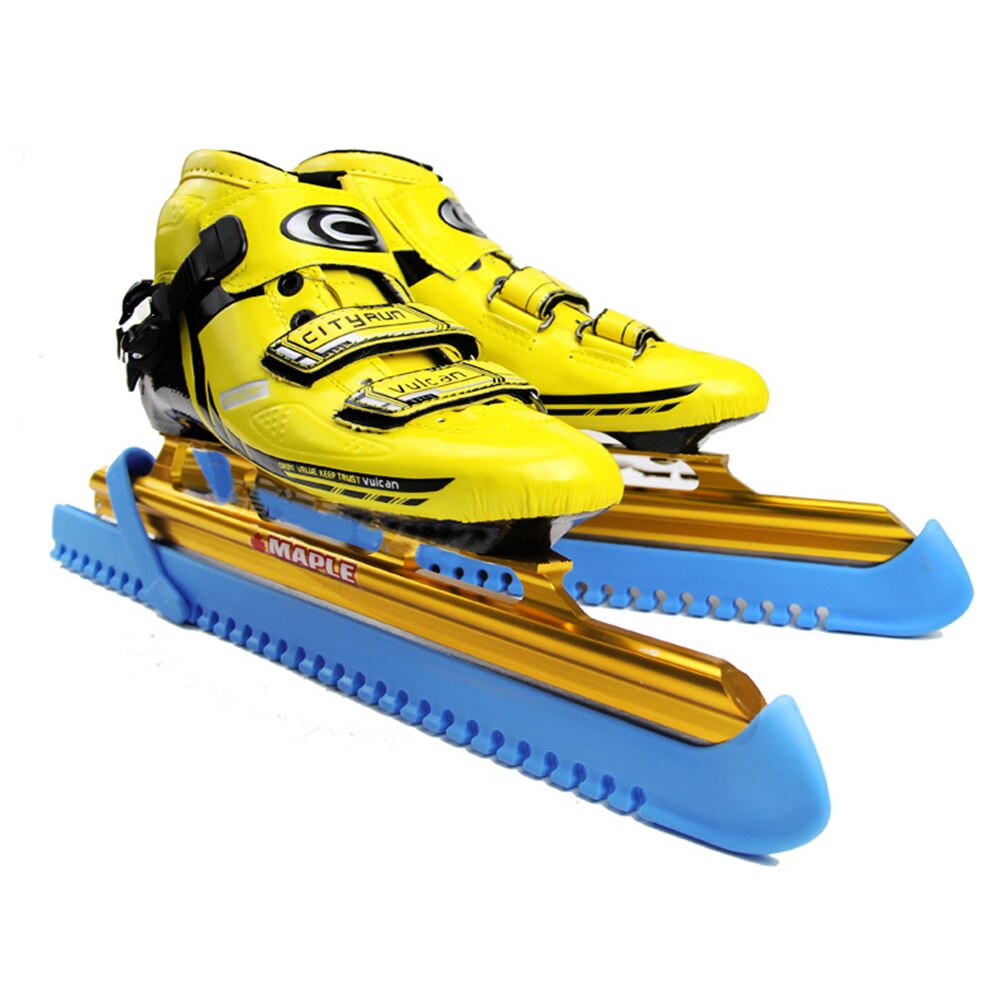 1 par de zapatos de patinaje protectores de cuchillas ajustables funda protectora de velocidad marco antideslizante equipo deportivo de hielo