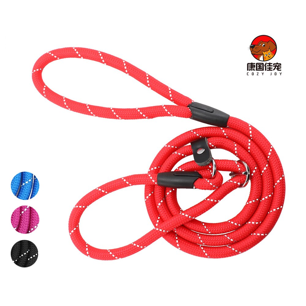 Reflecterende nylon hondenriem nachtveiligheidstrekkoord met hondenriem kleine en middelgrote grote hondenuitlaatbenodigdheden tractie