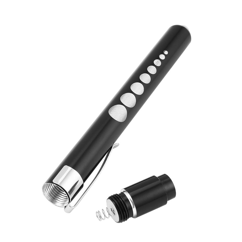 Luz de aluminio medial surrical Penlight doct-ors, linterna de pluma clínica con escala, primeros auxilios, cuidado de la boca/oreja