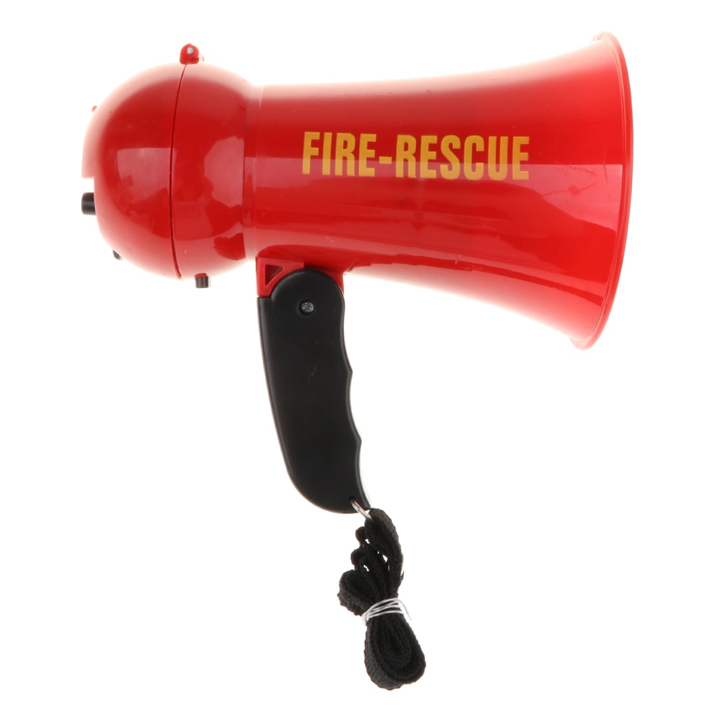 Toys Fire fighter Megaphone w/ Siren Sounds for Fireman Costume Dress Up - Boy Fire Rescue Role Play Pretend Game