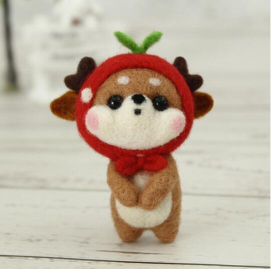 Dog and Dog Animals Wool Felt wool needlepoint kit wool felt needle felting decoration craft needlecraft: W