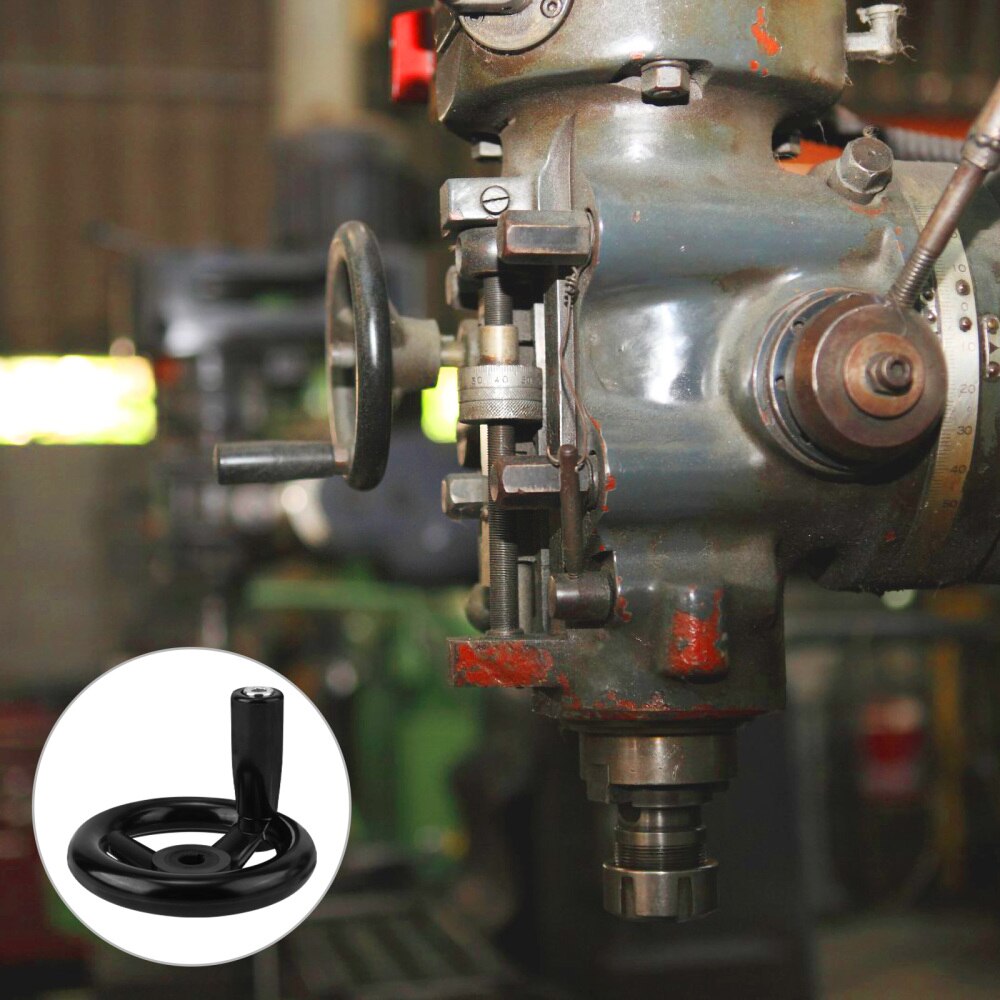 1 Pc Wheel Durable Round Hand Wheel Hand Crank Revolving Wheel for Industry