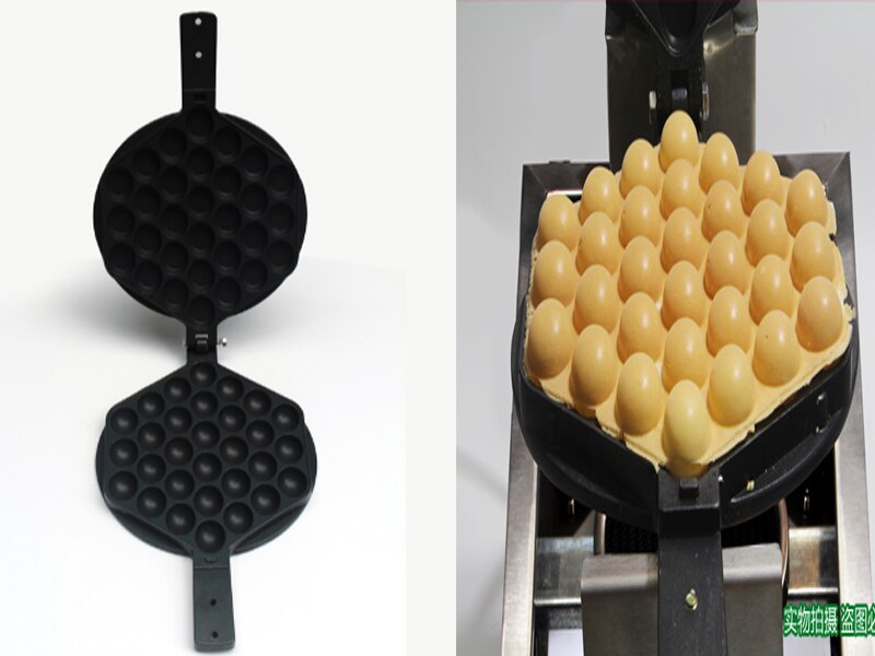 Egg bubble Waffle Pan Maker Double Sided Iron Pressure Pan Egg Waffle Pan Non-Stick Grill Egg Cake Pan Egg Puff Waffle Maker