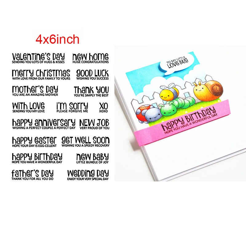 Mini dieren zinnen kabouters eten transparante stempels transparante stempels voor doe-het-zelf scrapbooking papier kaart: Ww0745 een 1