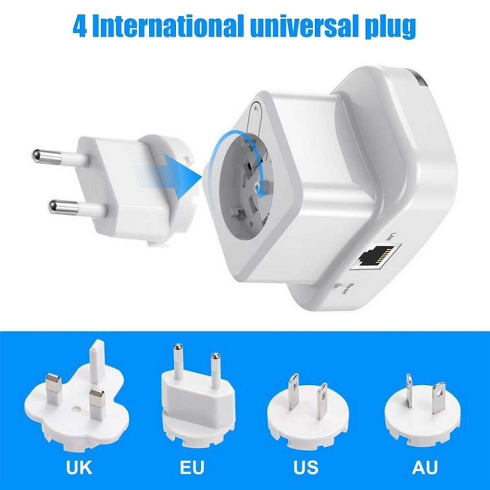 300M amplificador repetidor WiFi amplificador teléfono móvil ordenador señal inalámbrica extensor de rango para interior 90X80X70mm
