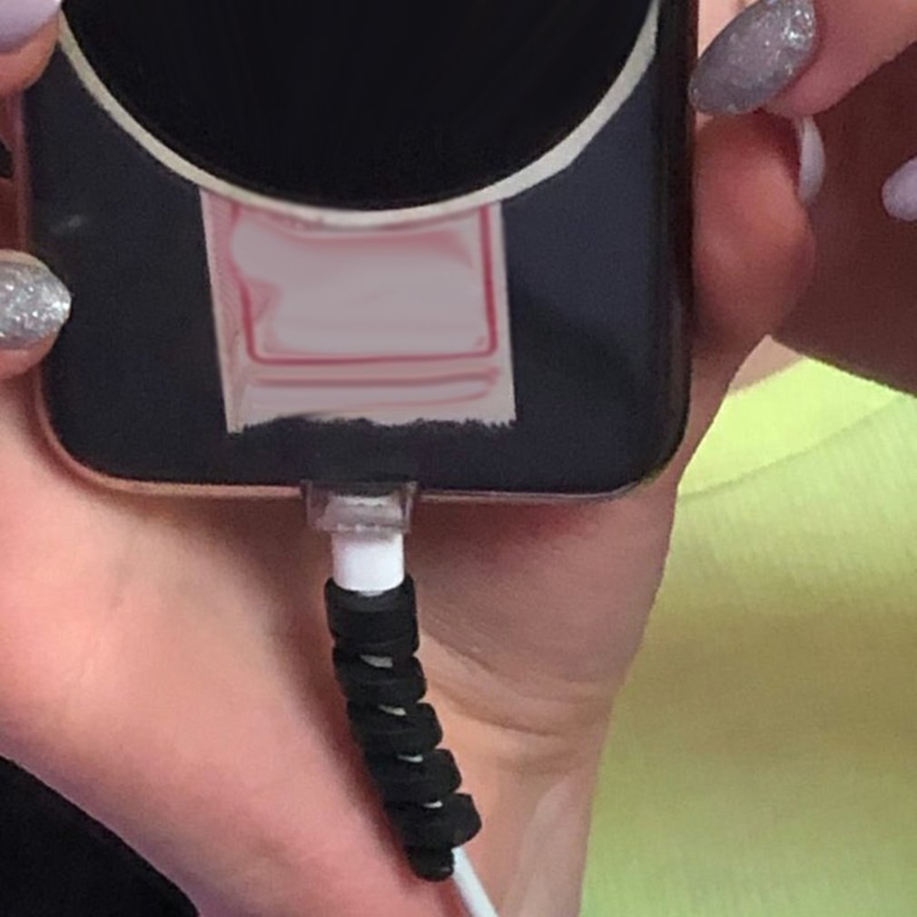 10 kpl latauskaapelin suojus kela langansäästäjä applelle iphone usb laturi johto spiraali usb suojaholkki