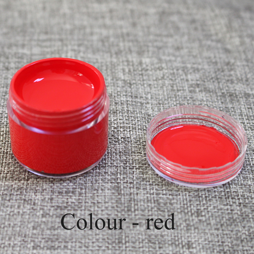 30ml piel pintura roja para pintar bolso de cuero, sofá, zapatos y ropa esponja y guantes gratis pinturas acrílicas