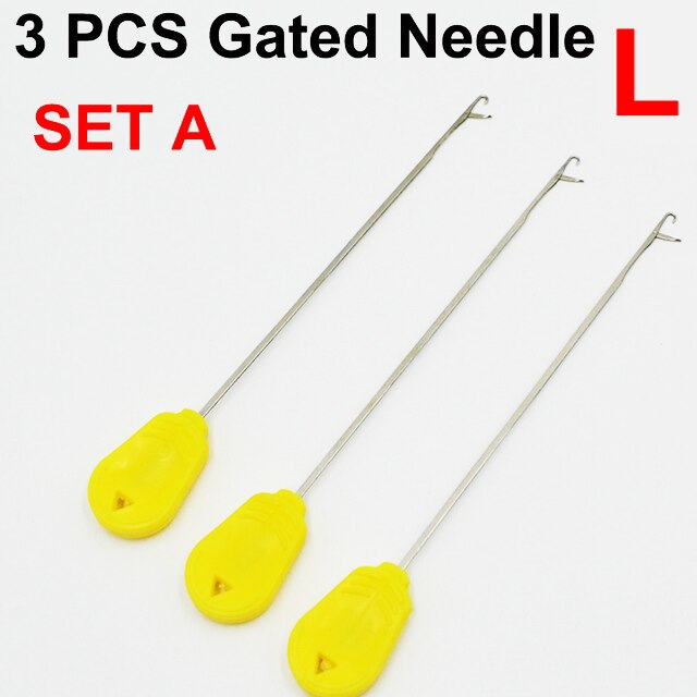 Outils de pêche, 3 pièces, aiguilles de gréement avec hameçon Crochet, bobine de forage pour appâts de pêche, 3 pièces: 3PCS-Set A