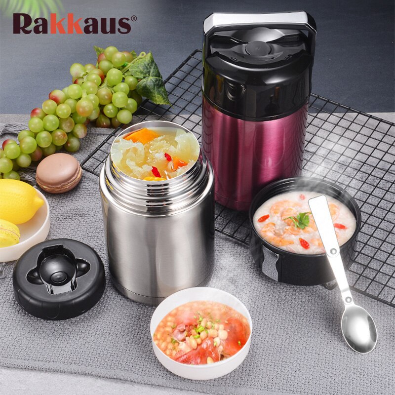 Grote Capaciteit 800Ml/1000Ml Thermos Lunchbox Voor Voedsel Draagbare Roestvrij Staal Soep Containers Thermosflessen thermocup