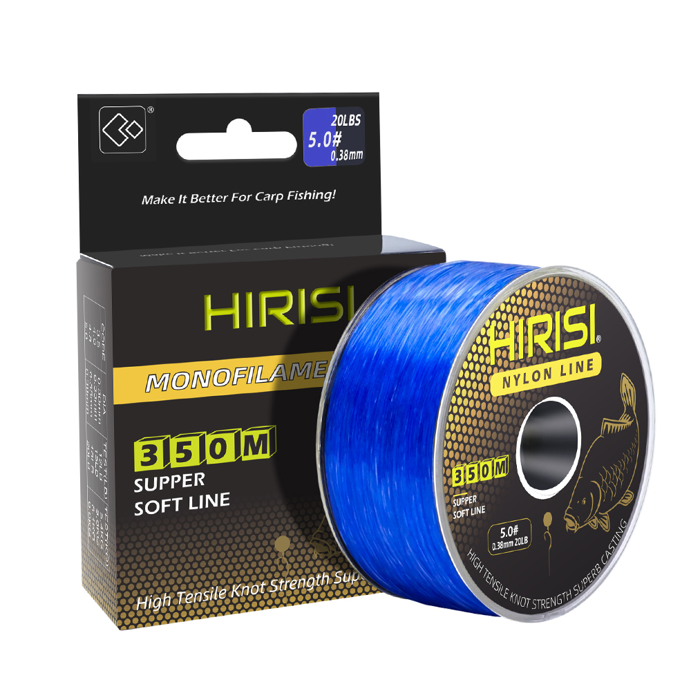 Hirisi-sedal de pesca súper fuerte de 350m, monofilamento japonés de nailon, accesorios de pesca de carpa, 12LB-20LB: Rojo / 0.3