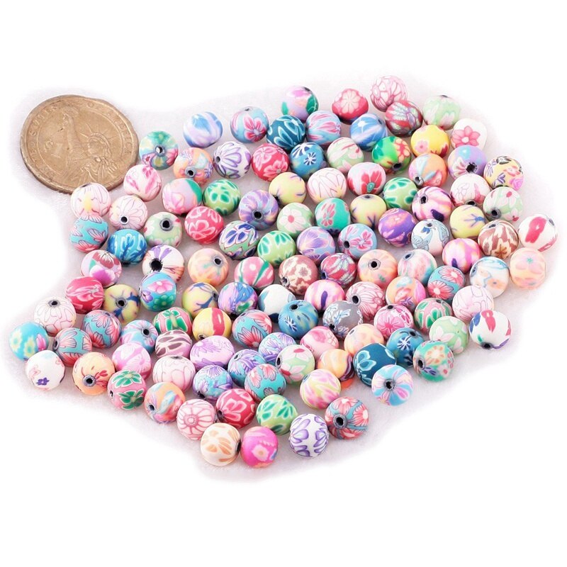 200 stuks kralen sieraden accessoire keramiek ronde dia  ,100 stuks 12 mm & 100 stuks 10 mm