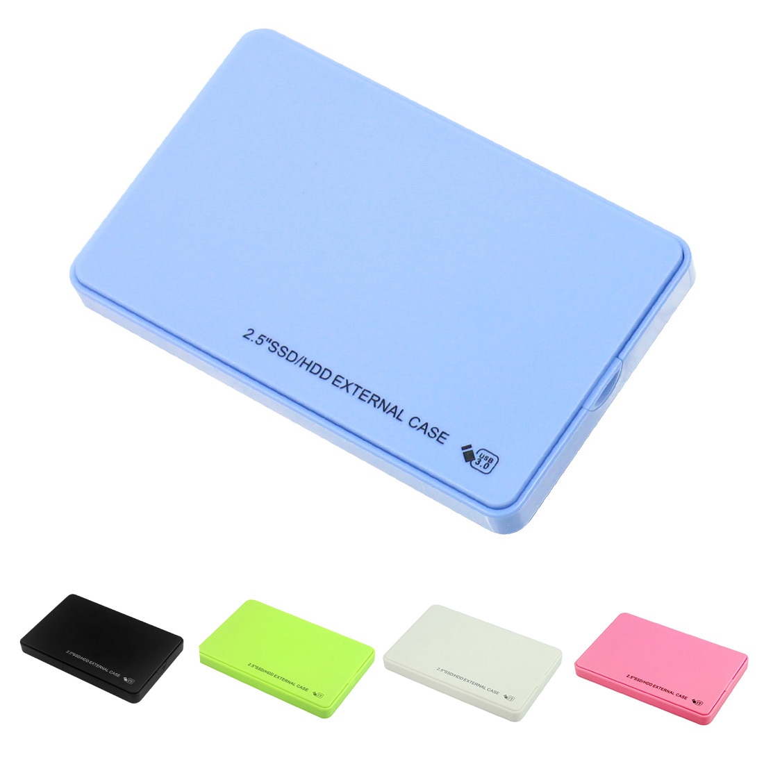 2.5" USB 3.0 SATA HD Box 5Gbps HDD Hard Drive External Enclosure Case Data Transfer Backup Tool with Organizer Storage Bag