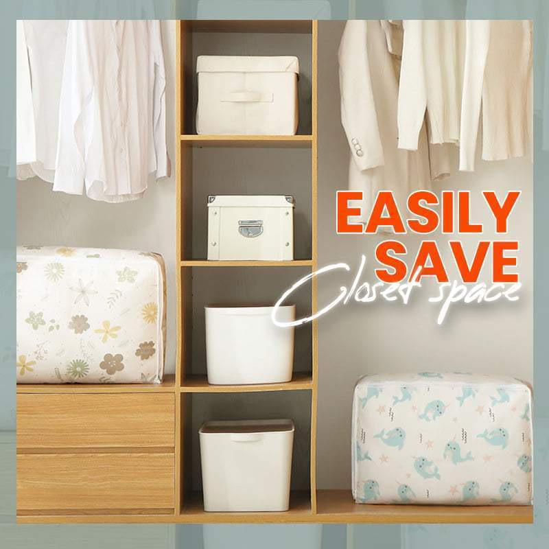 Clothes Storage Bag Large Capacity Quilt Organizer Comforter Blanket Bedding Clear Foldable Zipper Box container Bedroom Closet
