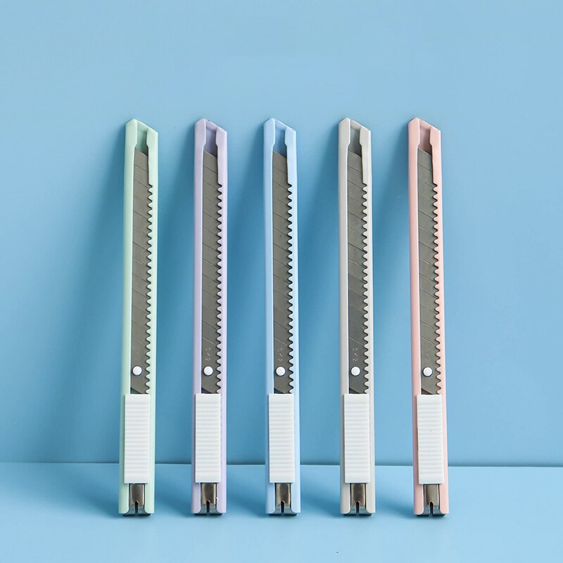 Morandi Utility Knife Paper Cutter Sharp Art Knife Cute Modelling Craft Scissors Mini Simple Portable Knife Office Stationery