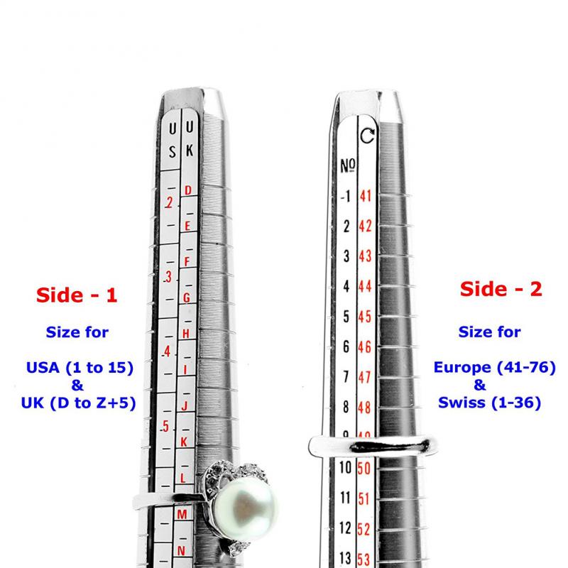 EU/JP/KR/UK Jewelry Tools Ring Mandrel Stick Useful Standard Jewelry Measuring Tool Rings Sizer Metal Finger