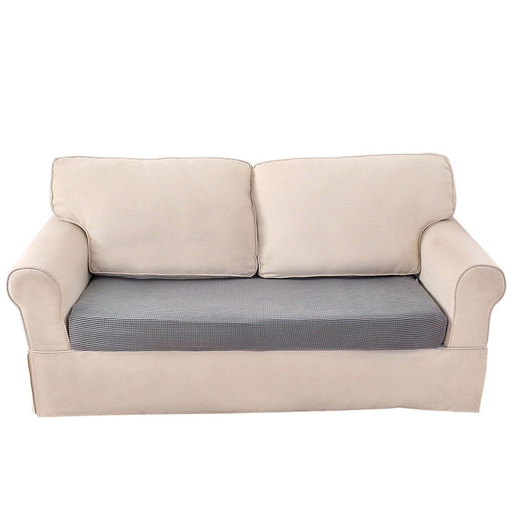 Huisdecoratie effen kleur bankkussenhoes elastische beschermer bankhoes persoonlijkheid bijpassende wasbare bankhoes hoes: Grijs / 3 stoelen