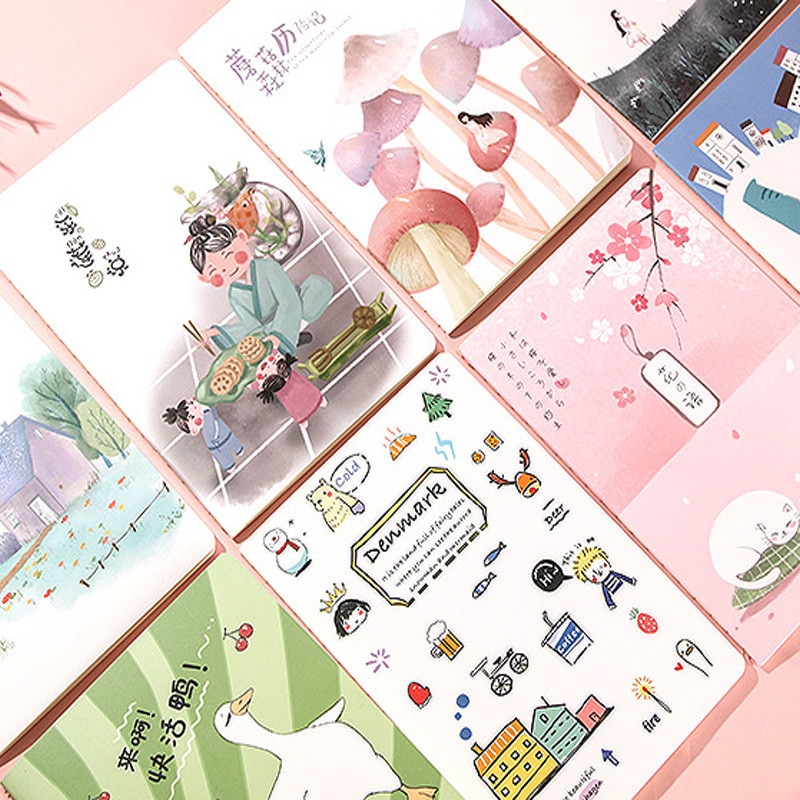 30 Pages Vintage Notepad Book Line Simple Japanese Style Lovely Image A5 Notebook School Supplies Student Stationery