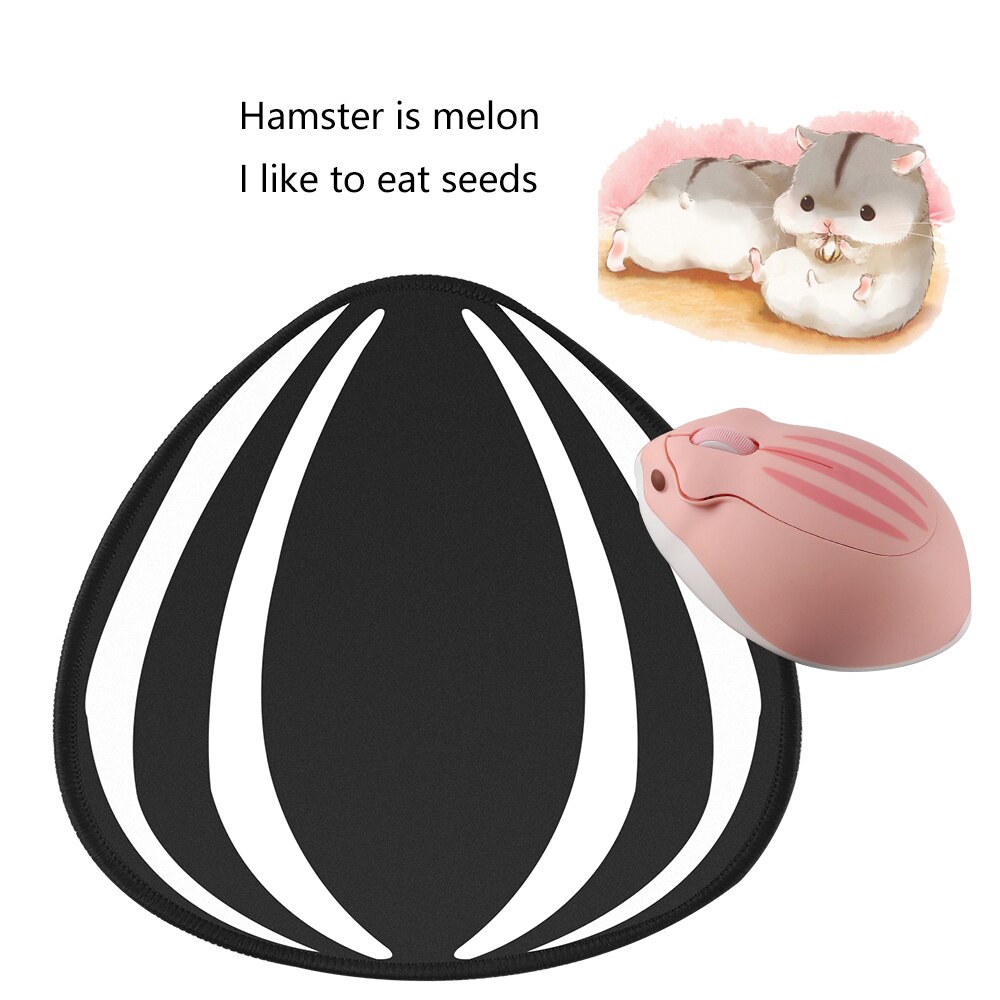 2.4Ghz Wireless Mouse Mini Ergonomic Optical Mice Cute Cartoon Hamster Computer Mouse Portable Mice For Laptop PC/Kid Girl: only mouse pad