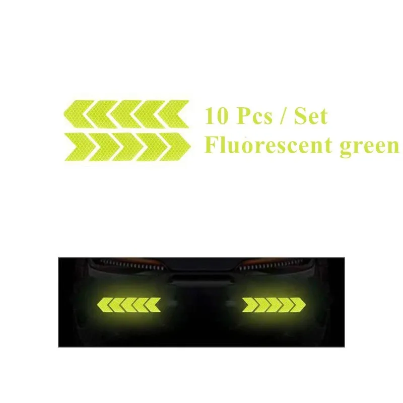 Bike Frame Sticker Arrow Reflective Sticker Car Motorcycle Bicycle Decal Safety Cycling Reflective Tape Bike Accessories: green