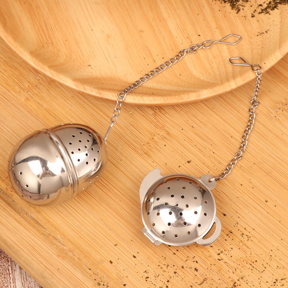 2pcs Stainless Steel Tea Infuser Tea Strainer Loose Tea Steeper for Home Office (Egg+Teapot): Default Title