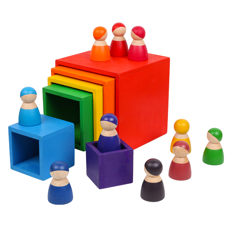 Kinderen Speelgoed Grote Rainbow Stacker Houten Speelgoed Voor Baby Regenboog Bouwstenen Montessori Educatief Speelgoed Kinderen