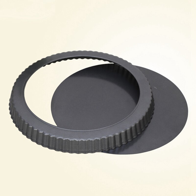 Moule à quiche rond à fond amovible de 11- pouces, antiadhésif, amovible, pour tarte aux œufs, gâteau, moule à tarte, plaque à pizza, plateau, outils de cuisson