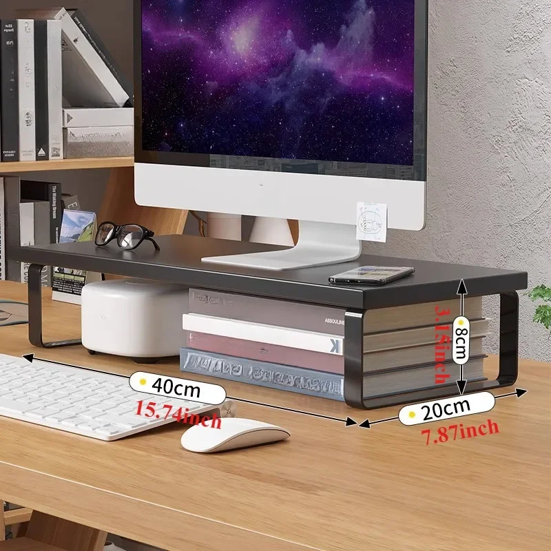 1PC Notebook Computer Stand Desktop Computer Screen Desktop Elevated Desktop Storage and Storage Pad Elevated Length 30/40/50cm: Gold
