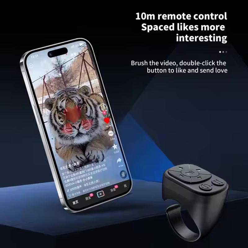 Xiaomi Auto Clicker Remote Control Page Turner Automatic Continuous Click Device Wireless Selfie Button Scrolling Button Ring