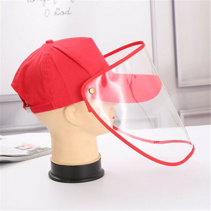 Peaked Hat w/ Protective Clear Shield Outdoor Saliva-proof Dust-proof Sun Visor Cap+Protective Clear Masks Face Shield Outdoor: A1