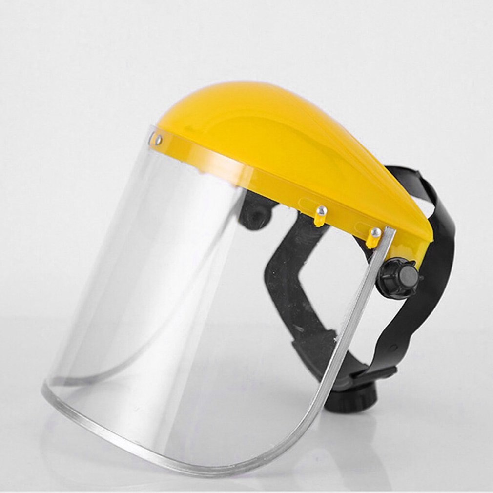 Protective Visor Protective Eye and Head Visor with Ratchet Headgear Protective Mask for Yellow Facial Mask
