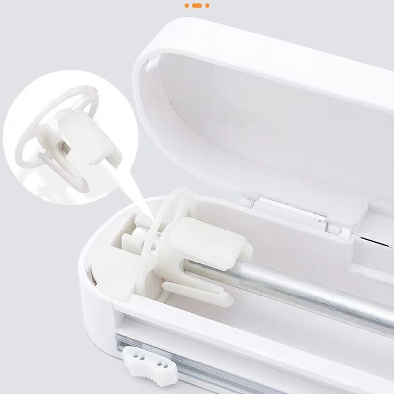 1pc Plastic Wrap Dispenser With Plastic Wrap Cling Food Wrap Cutter Plastic Sharp Cutter Food Wrap Dispenser Kitchen Gadgets