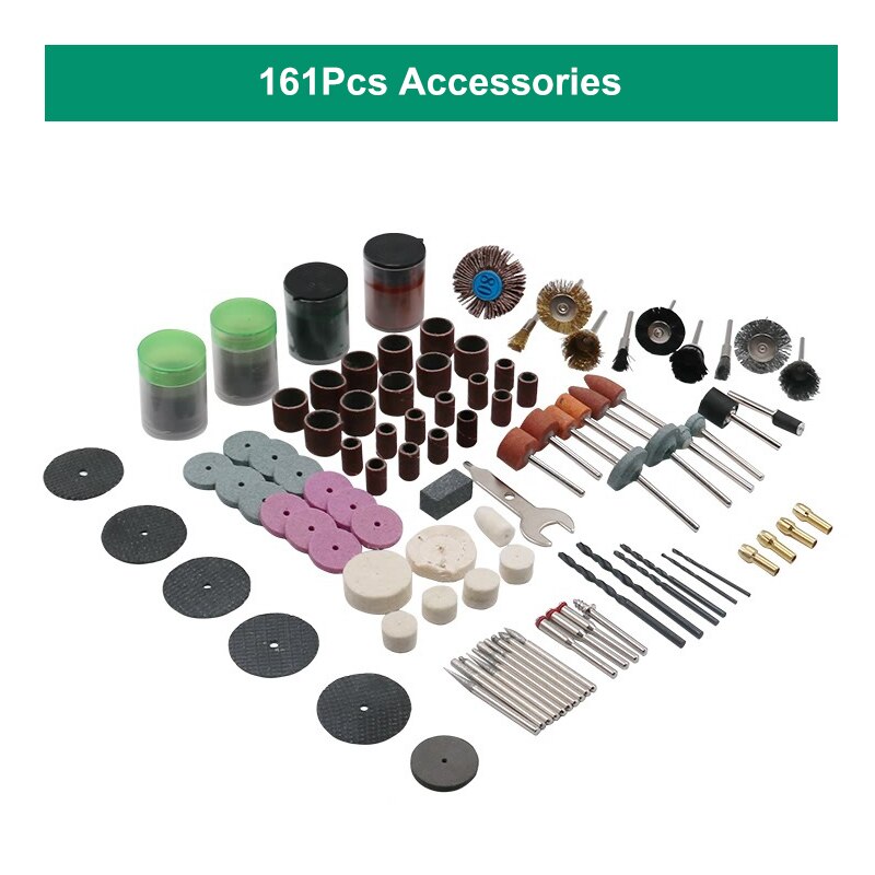 105/125/161/181Pcs Mini Cordless Electric Grinder Drill 3 Speed Adjustable USB Grinding Accessories Set Power Tools Engrave Pen: 161Pcs Accessories