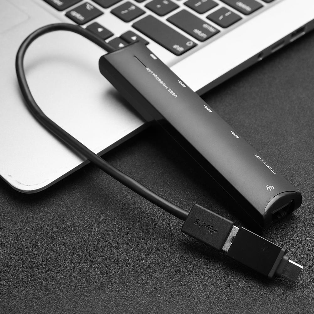 USB-C Converter Multi-function USB Ethernet Adapter USB 3.0 to RJ45 3.0 HUB for MacBook Air Ethernet Adapter