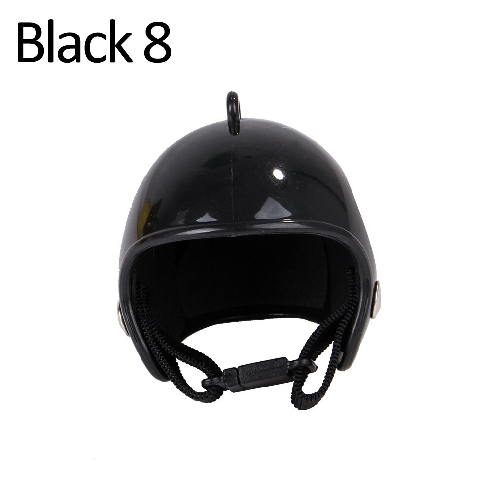 Casque de poulet pour petit animal de compagnie, rigide, avec tête d'oiseau, canard, caille, couvre-chef, protection de la tête: black 8
