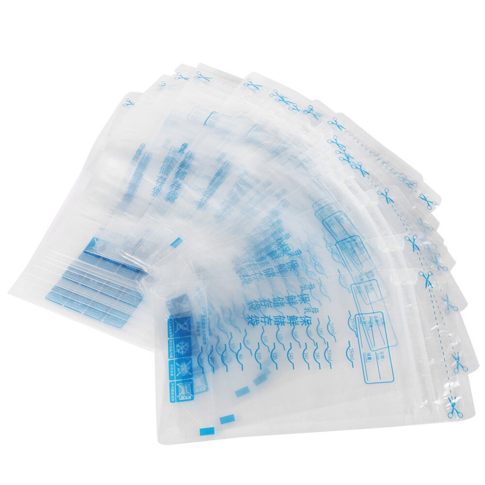 30pcs 250ml Milk Freezer Bags Mother Milk Baby Food Storage Breast Milk Storage Bag BPA Free Baby Safe Feeding Bags Feeding