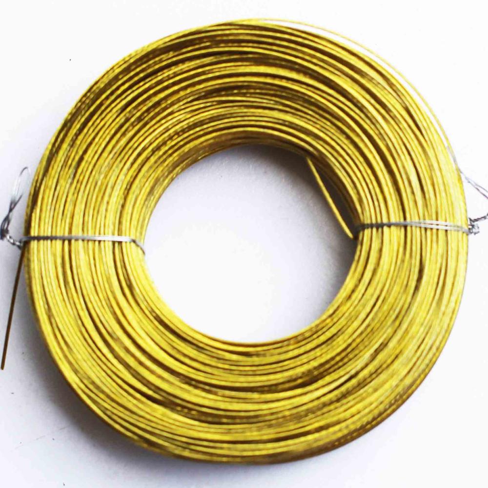 Un rollo de alambre de cobre aislado de goma de 7 hebras, diámetro de 0,6mm 60m por bobina, apto para sellado de metros: Amarillo