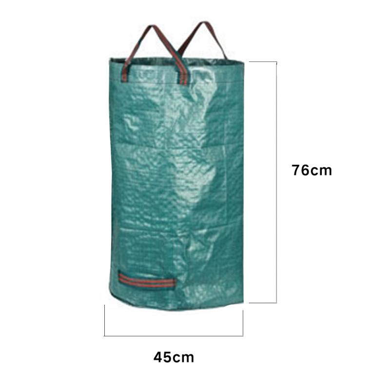 60L-500L Grote Capaciteit Tuin Bag Herbruikbare Blad Sack Prullenbak Opvouwbare Tuin Garbage Collection Container Opbergtas: 120L 45X76cm