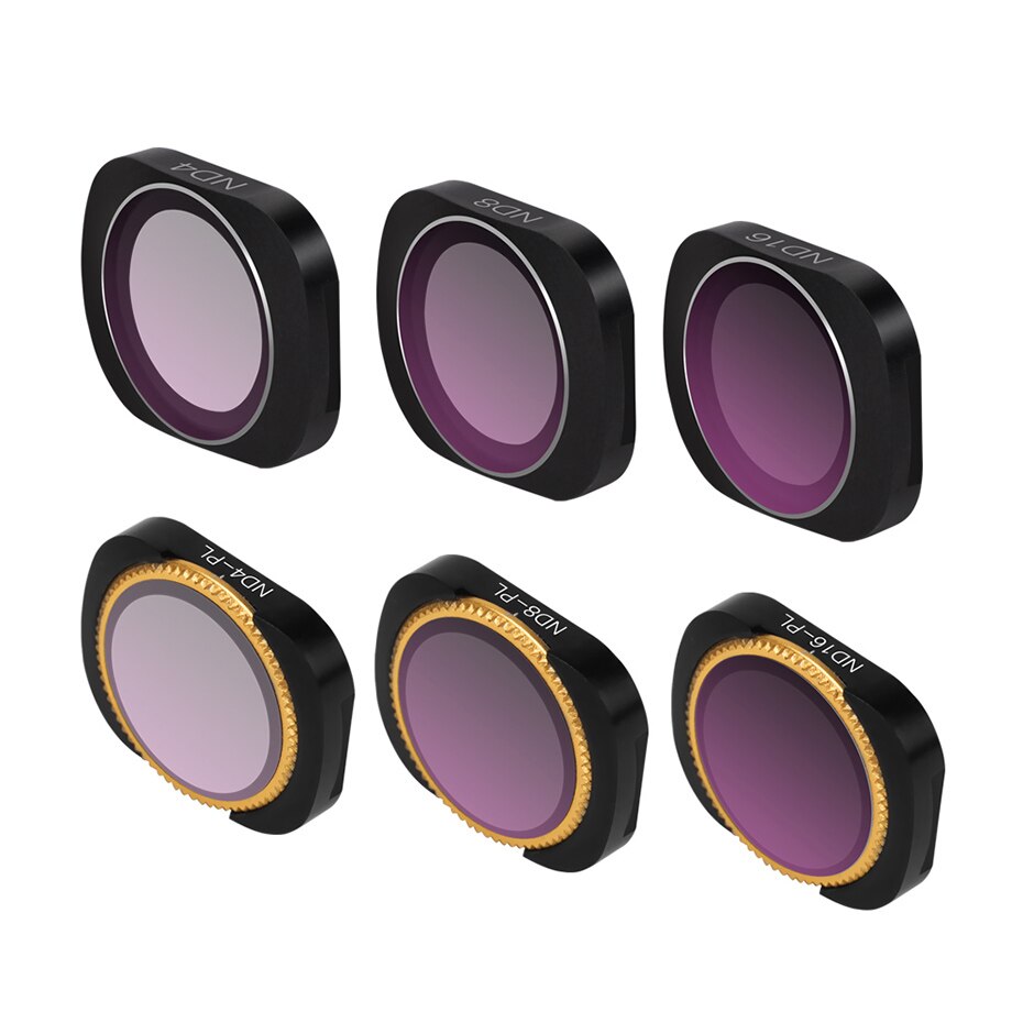 Til osmo lomme optisk glas linse filter  nd32- pl uv polariserende filtre til dji osmo lomme håndholdt kamera tilbehør magnetisk: 6 in 1