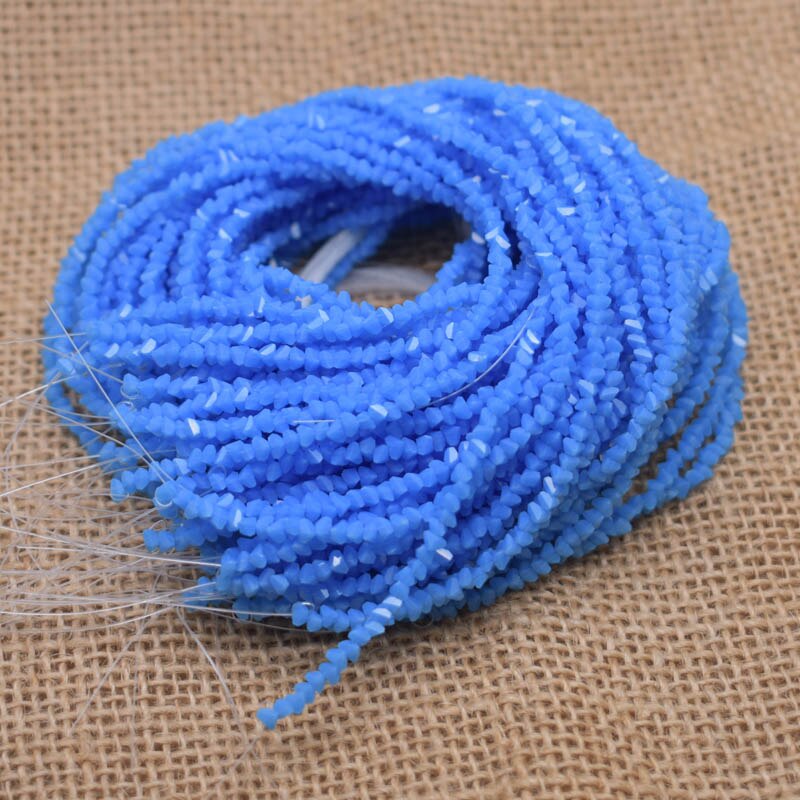 Solid 26 color 2mm 130pcs Triangle Crystal Glass Beads Seed Czech Beads For Jewelry Making DIY Needlework Earring Necklace: army green