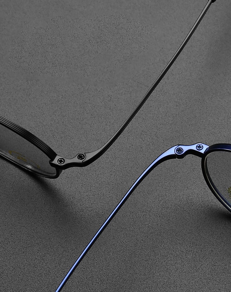 Titanium briller super lette runde brillerammer nærsynethed hyperopi receptpligtige briller høje briller