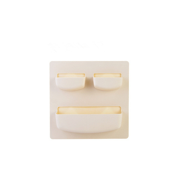 Thuis Opslag Muur Zuignap Plastic Opbergrek Cosmetische Toiletartikelen Diversen Opslag Houder Badkamer Keuken Organizer: 3