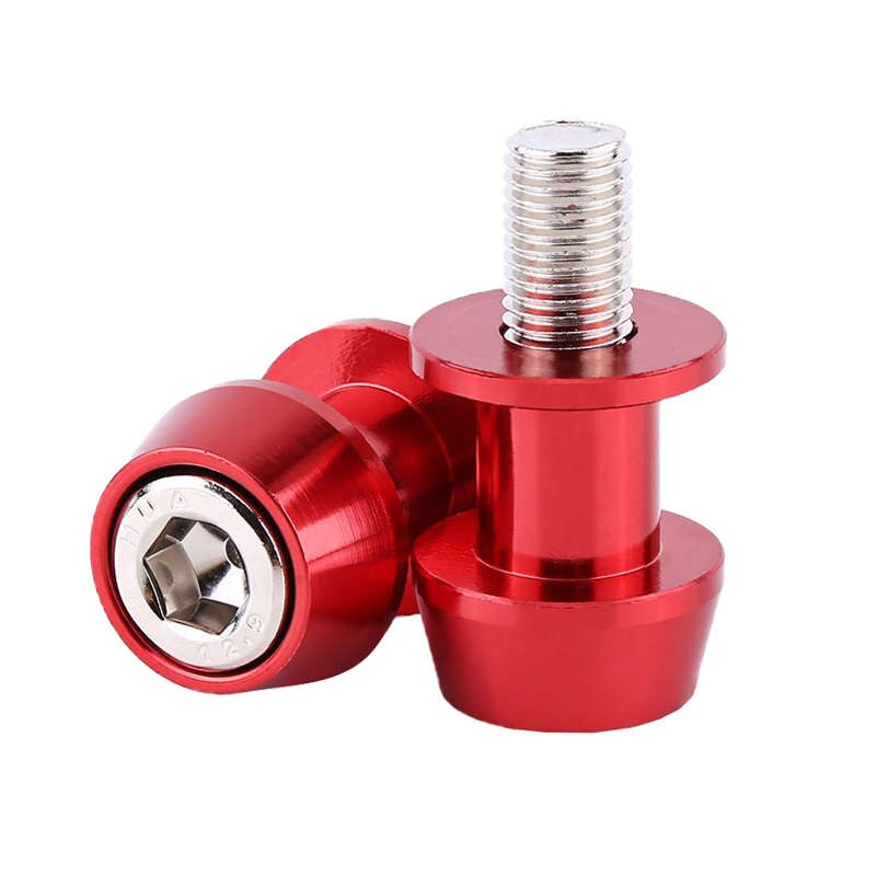 2Pcs M6 X1.5 Motorcycle Cnc Swing Arm Sliders Spools Stand Screw For Yamaha Fz01 Fz03 Fz09 Fz10 Yzf R1 R3 R6 R25 R125 R1000 R6S: Red