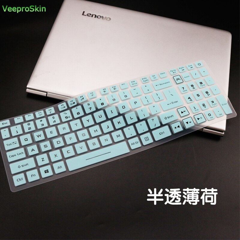 Silicone notebook Laptop Keyboard Cover skin for Acer Predator Helios 300 PH315-52 PH315-53 Nitro 5 AN515-54 AN515-55: whiteblue