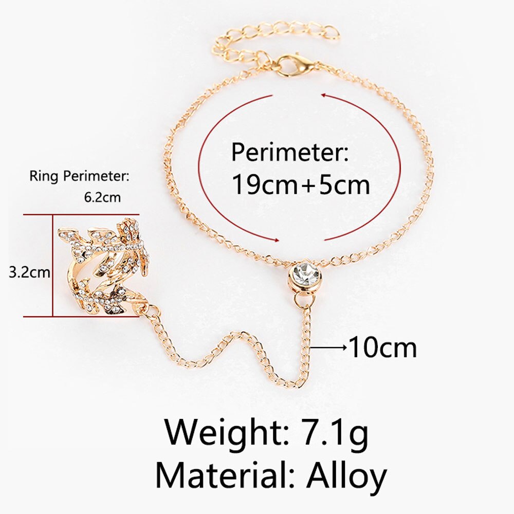 Conjunto de pulsera de hojas huecas para mujer, brazalete bohemio de Color dorado y plateado, accesorios de joyería para